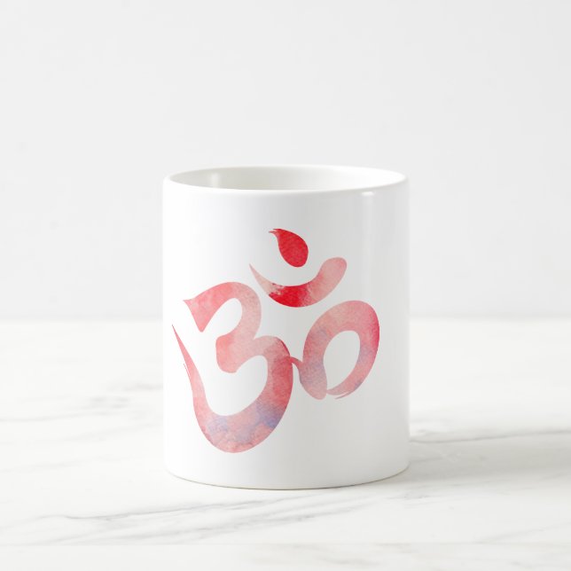 Taza De Café Om, Waterololor Om Mug (Centro)