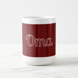 Taza De Café Oma Deep Red