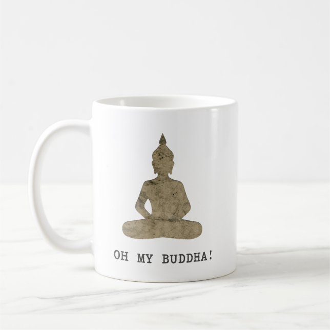 Taza De Café OMB oh mi silueta del humor de Buda (Izquierda)