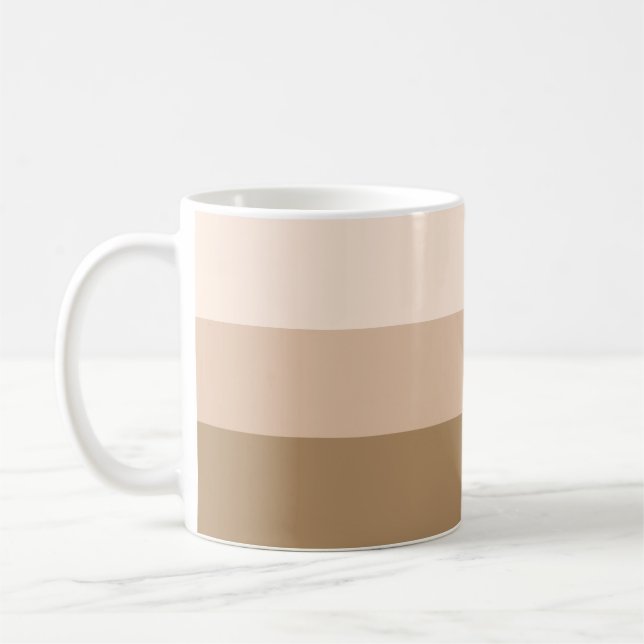 Taza De Café Ombre marrón a rayas (Izquierda)