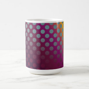 Taza De Café Ombre Passion Fruit Polka Dots Maroon Amarillo Ver