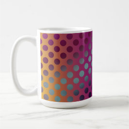 Taza De Café Ombre Passion Fruit Polka Dots Maroon Amarillo Ver