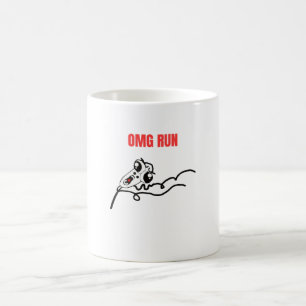 Taza De Café Omg Run Guy Meme