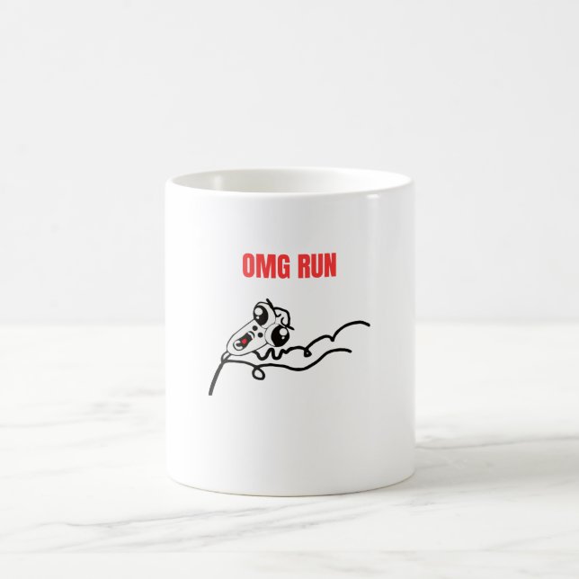 Taza De Café Omg Run Guy Meme (Centro)