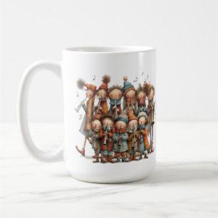 Taza De Café Once Pipers Piping caprichosos Navidad 15oz
