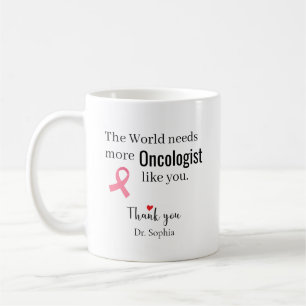 Taza De Café Oncólogo agradecido nombre personalizado