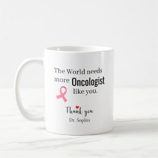 Taza De Café Oncólogo agradecido nombre personalizado