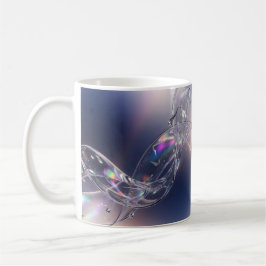 Taza De Café Onda de gota de vidrio líquido - Abstra 3D iridisc