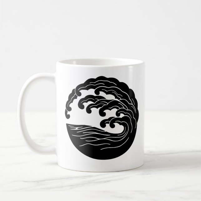 Taza De Café Onda mug con kanji (Izquierda)