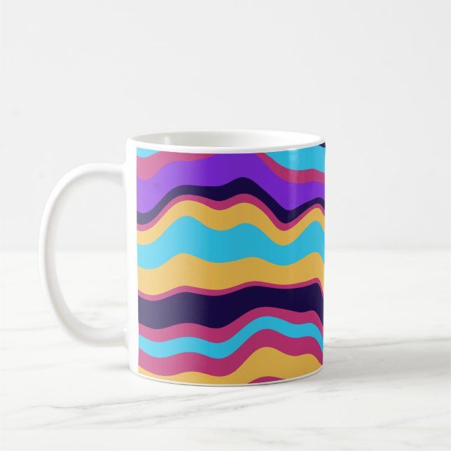 Taza De Café Ondas abstractas (Izquierda)
