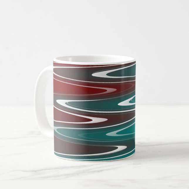Taza De Café Ondas blancas (Anverso izquierdo)