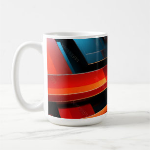 Taza De Café Ondas de cinta abstracta luminosa