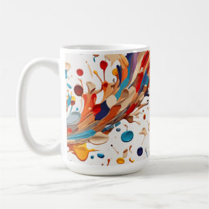 Taza De Café Ondas de color que fluyen