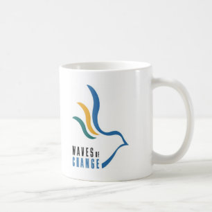 Taza De Café Ondas del café del cambio para arriba - modificad