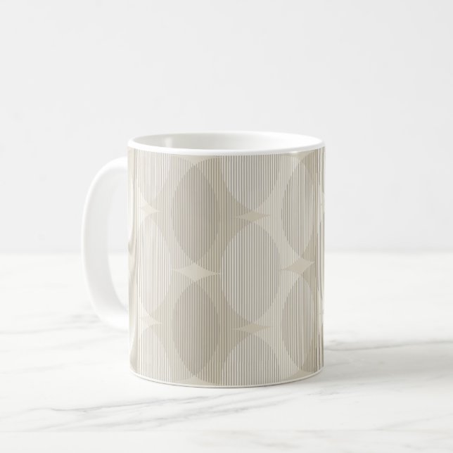 Taza De Café Ondas geométricas neutrales (Anverso izquierdo)