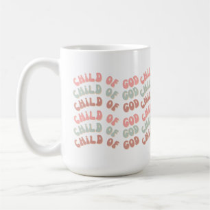 Taza De Café Ondas retro de niño de Dios