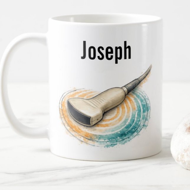 Taza De Café Ondas Sonoras de Sonda de Sonografía Personalizada (Subido por el creador)