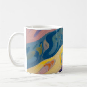 Taza De Café Ondulaciones Cromáticas: El Pulso Rítmico