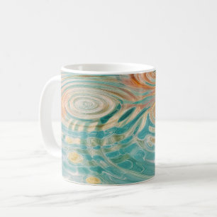 Taza De Café Ondulaciones de Tranquilidad Armonía de Agua Abstr