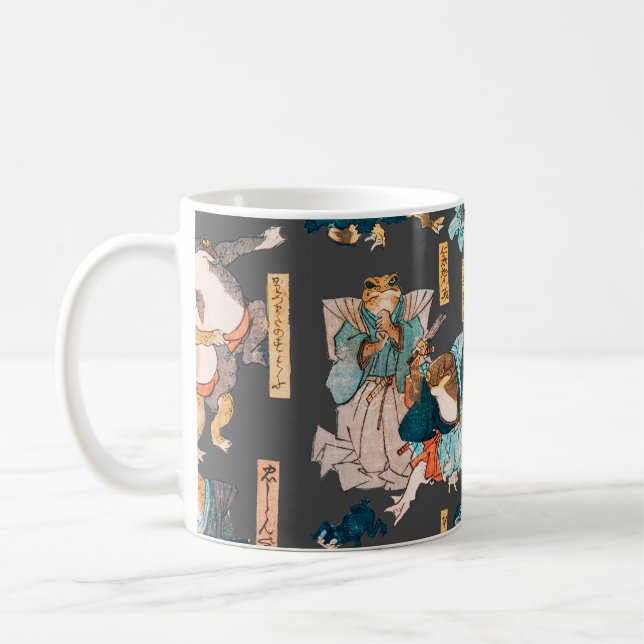 Taza De Café Ondulaciones ukiyo-e de rana japonesa (Izquierda)
