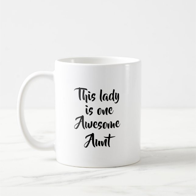 Taza De Café One Awesome Aunt Funny (Izquierda)