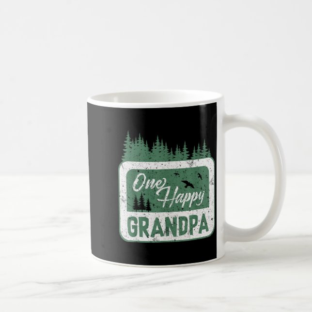Taza De Café One Happy Grandpa Camper 1st Birthday Camng Bear  (Derecha)