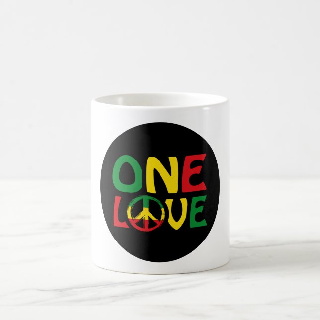 Taza De Café One Love, Reggae design (Centro)