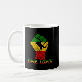 Taza De Café One Love Reggae Fist Rasta Reggae Music Jamaica Ra