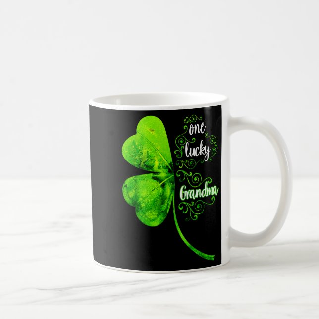 Taza De Café One Lucky Grandma Shamrock Grandma St Patricks Day (Derecha)