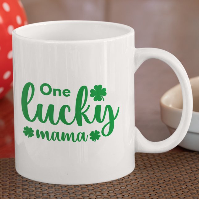 Taza De Café One Lucky Mama Funny St Patrick Day (Subido por el creador)