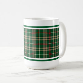 Taza De Café O'Neill Tartan Tan y Green Irish Plaid