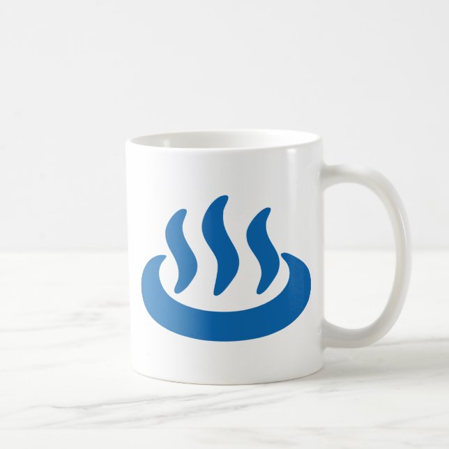 Taza De Café Onsen ♨ Primavera Caliente 温 泉 Rótulo japonés (Derecha)