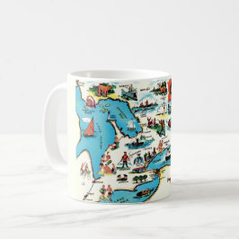 Taza De Café Ontario Map Mug