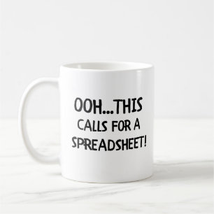 Taza De Café Ooh Esto Llama A Una Hoja De Cálculo Para El Café