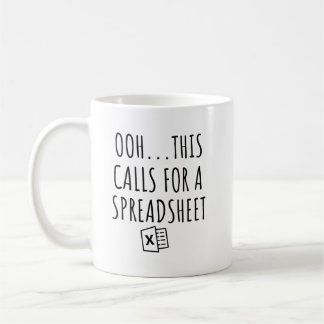 Taza De Café Ooh Esto Llama A Una Hoja De Cálculo Para El Café