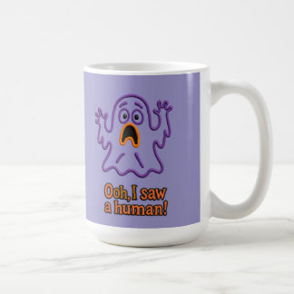 Taza De Café Oooh, I Saw a Human! – Funny Ghost Halloween