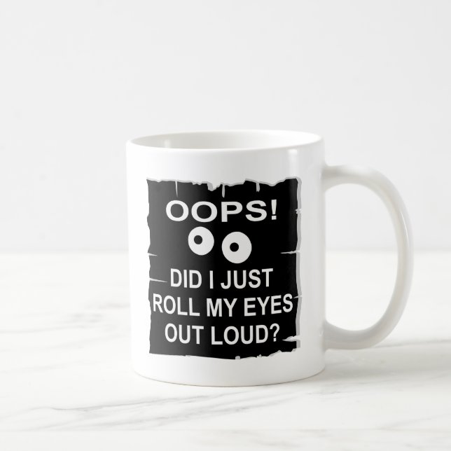 Taza De Café Oops hice apenas ruedo mi © ruidoso WhiteTiger de (Derecha)
