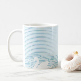 Taza De Café OP Art Blue Swan Drin Mug