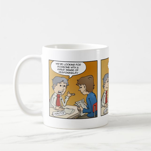 Taza De Café Op zoek naar iemand met veel verantwoordelijkheid (Izquierda)