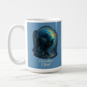 Taza De Café Opal de octubre - Portal Gato negro e irlandés