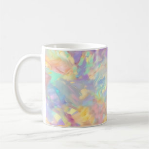 Taza De Café Ópalo holográfico falso colorido de moda