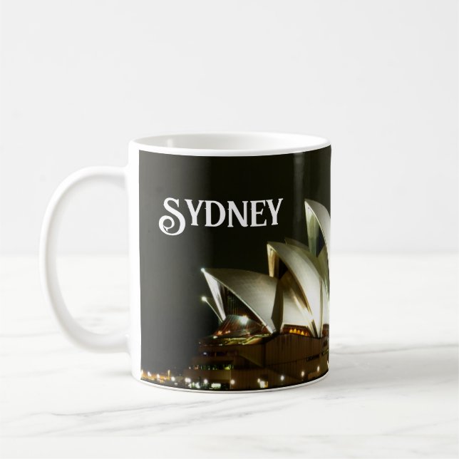 Taza De Café Ópera de Sydney de noche, Sydney, Australia (Izquierda)