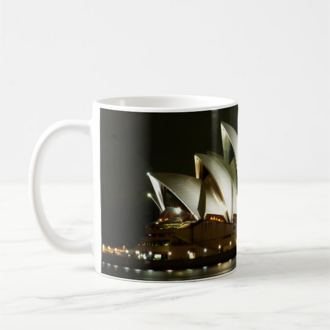 Taza De Café Ópera de Sydney de noche, Sydney, Australia Mug (Izquierda)
