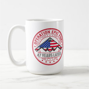 Taza De Café Operación Furia Épica 47 Años Después B-2 Stealth 