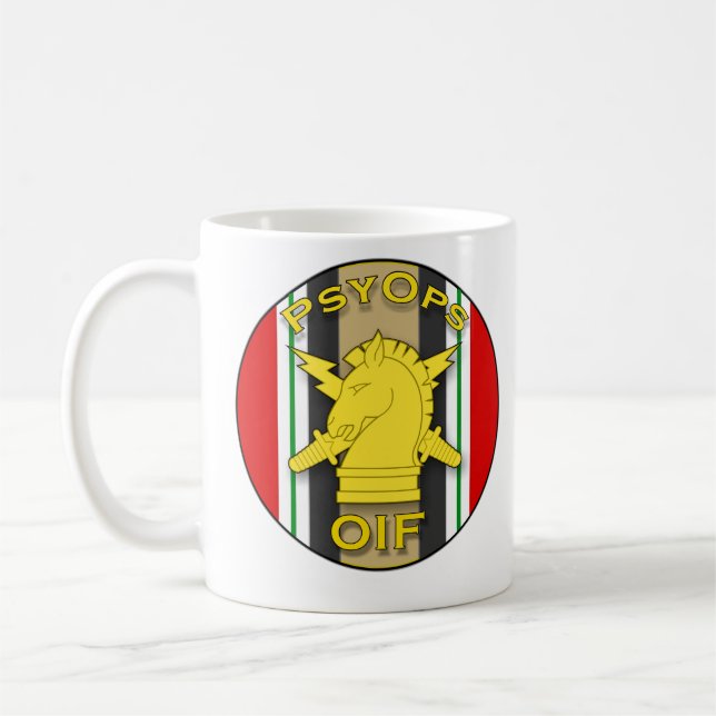 Taza De Café Operaciones psicológicas - Iraq OIF (Izquierda)