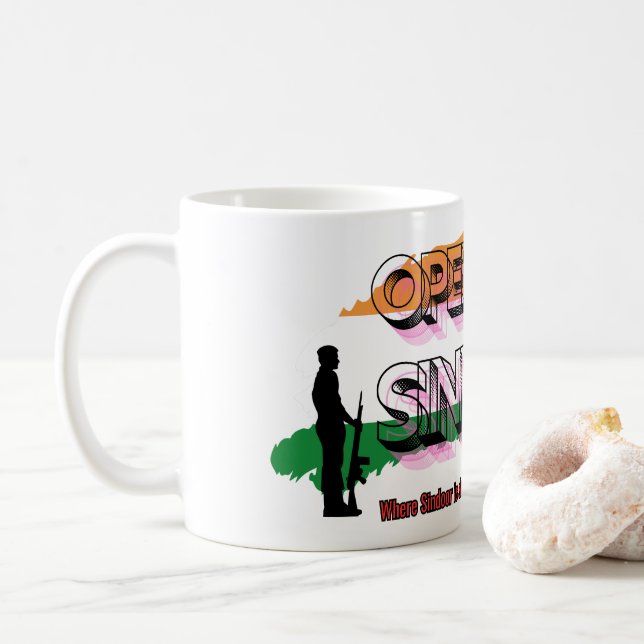 Taza De Café OperaciónSindoor (Con donut)
