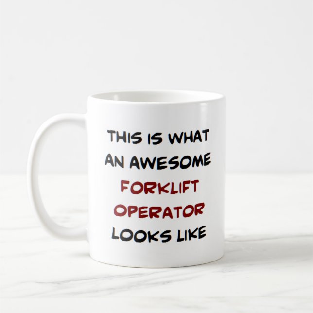 Taza De Café operador de carretilla elevadora, increíble (Izquierda)