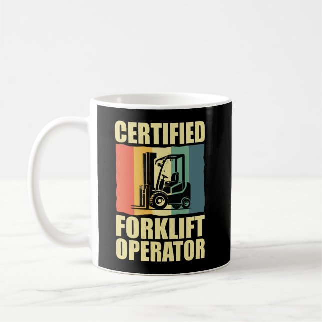 Taza De Café Operador de elevación de horquilla certificado (Izquierda)