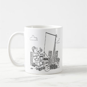Taza De Café Operador de grúa aérea de obra