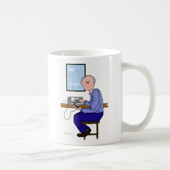 Taza De Café Operador de sexo masculino gris Balding del jamón (Derecha)